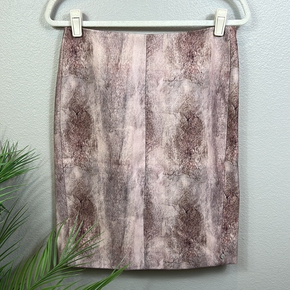 Scotch & Soda / Maison Scotch Boudoir Pencil Skirt Suede 2 Neutral - Picture 3 of 12